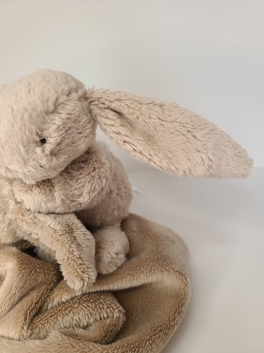 Jellycat London Brown Bashful Bunny Rabbit Security Blanket Plush Lovey - Picture 3 of 10